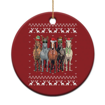 Horse Xmas Christmas Ornament Western Cowboy Cowgirl Howdy Country Ugly Xmas TS10