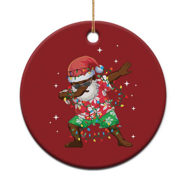 Hawaiian Christmas Ornament Afro African Dabbing Santa Xmas Dab Girls Boys Kids TS10