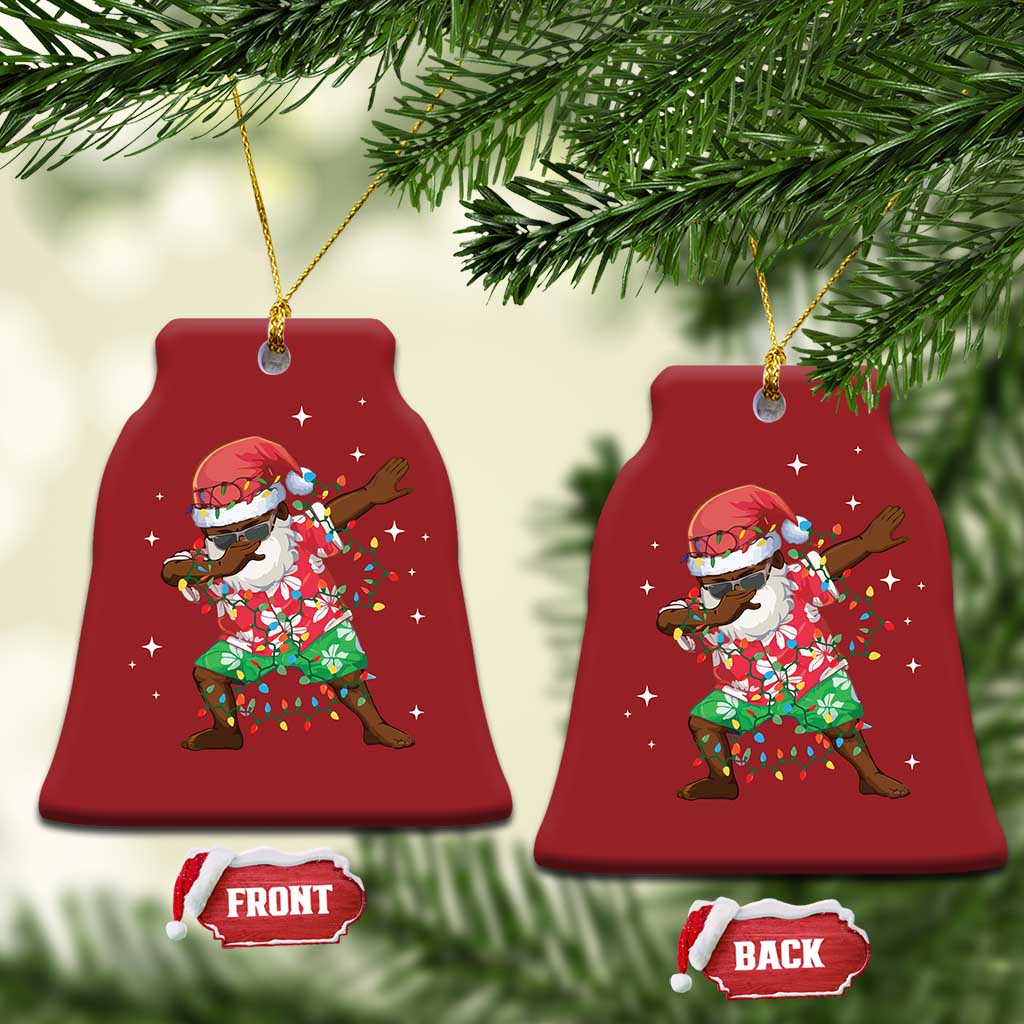 Hawaiian Christmas Ornament Afro African Dabbing Santa Xmas Dab Girls Boys Kids TS10