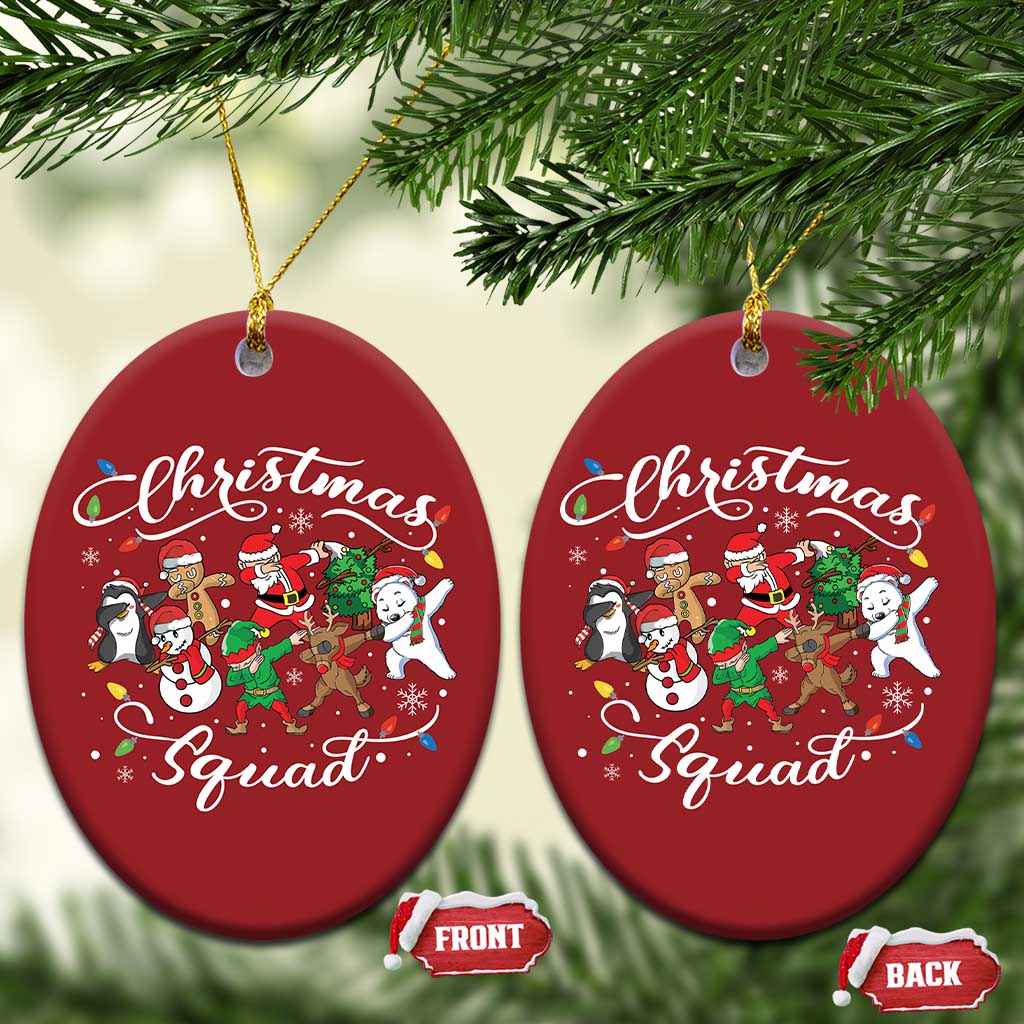 Xmas Squad Christmas Ornament Santa Dabbing Elf Family Matching Pajamas TS10