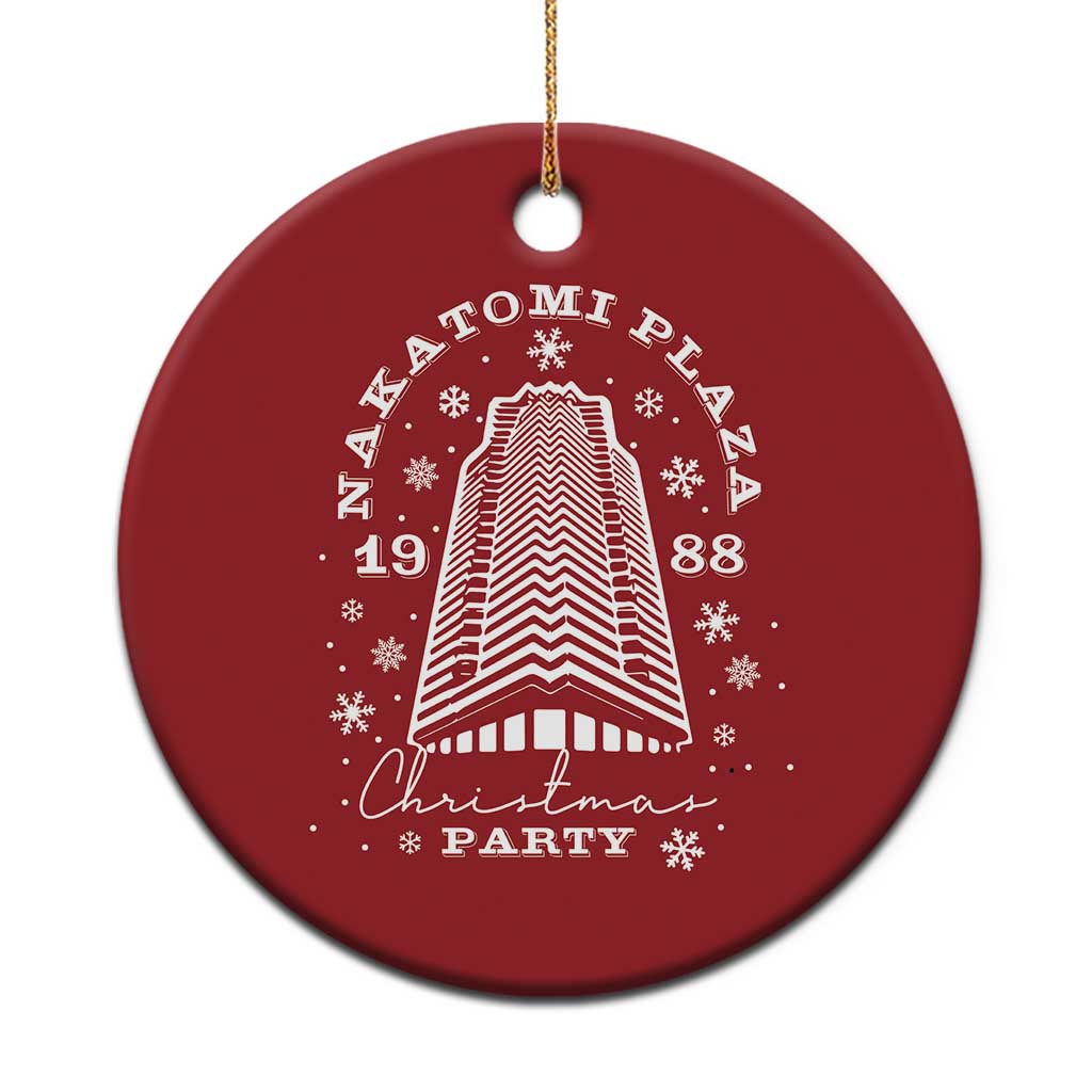 Nakatomi Plaza Party 1988 Christmas Ornament Funny 80's Xmas Movie TS10