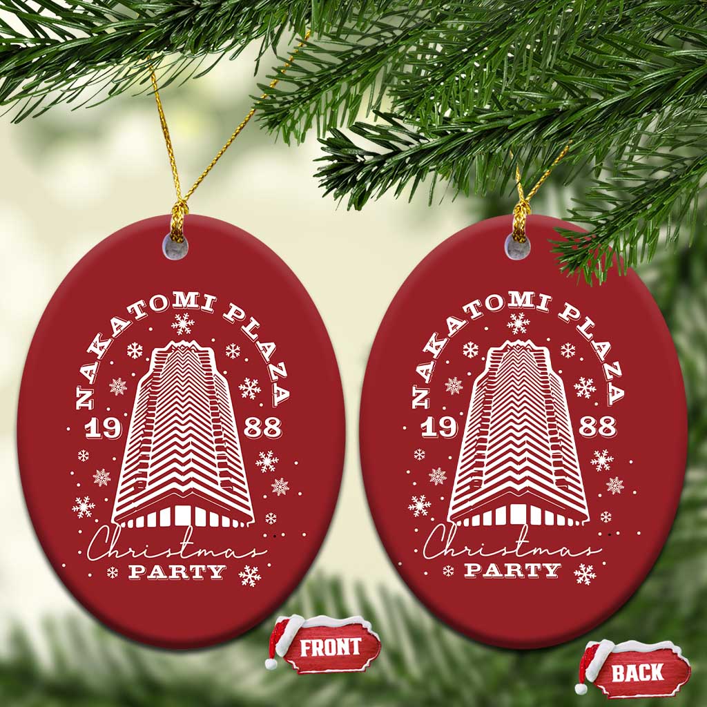 Nakatomi Plaza Party 1988 Christmas Ornament Funny 80's Xmas Movie TS10