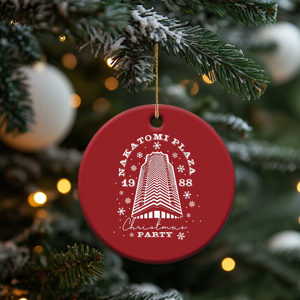 Nakatomi Plaza Party 1988 Christmas Ornament Funny 80's Xmas Movie TS10