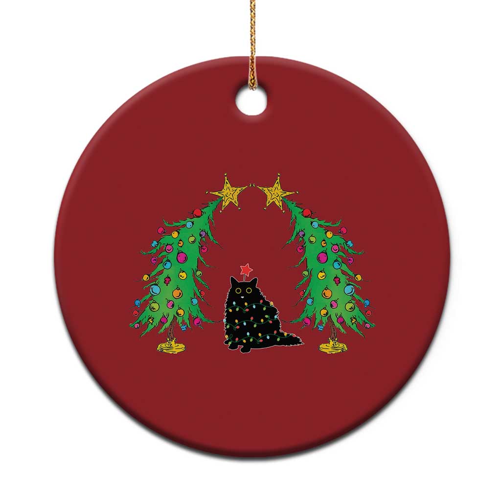Cute Cat Christmas Ornament Kitty Cat Lover Xmas Tree Lights TS10