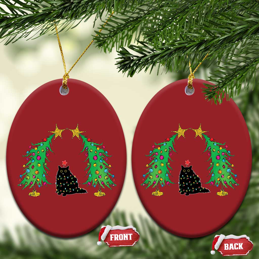 Cute Cat Christmas Ornament Kitty Cat Lover Xmas Tree Lights TS10