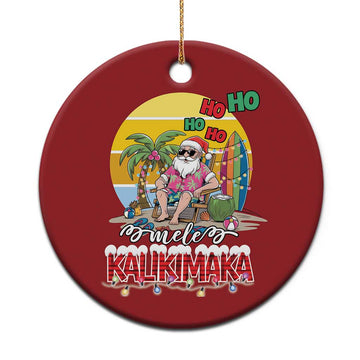 Mele Kalikimaka Hawaiian Christmas Ornament Hawaii Santa Xmas Family Beach Vacation TS10