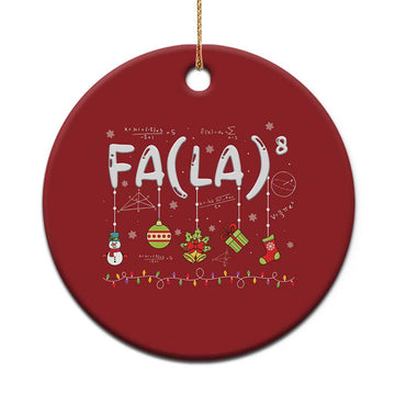 Funny Christmas Ornament FA (LA)8 Funny Xmas Santa Fa La Math Teacher Student TS10