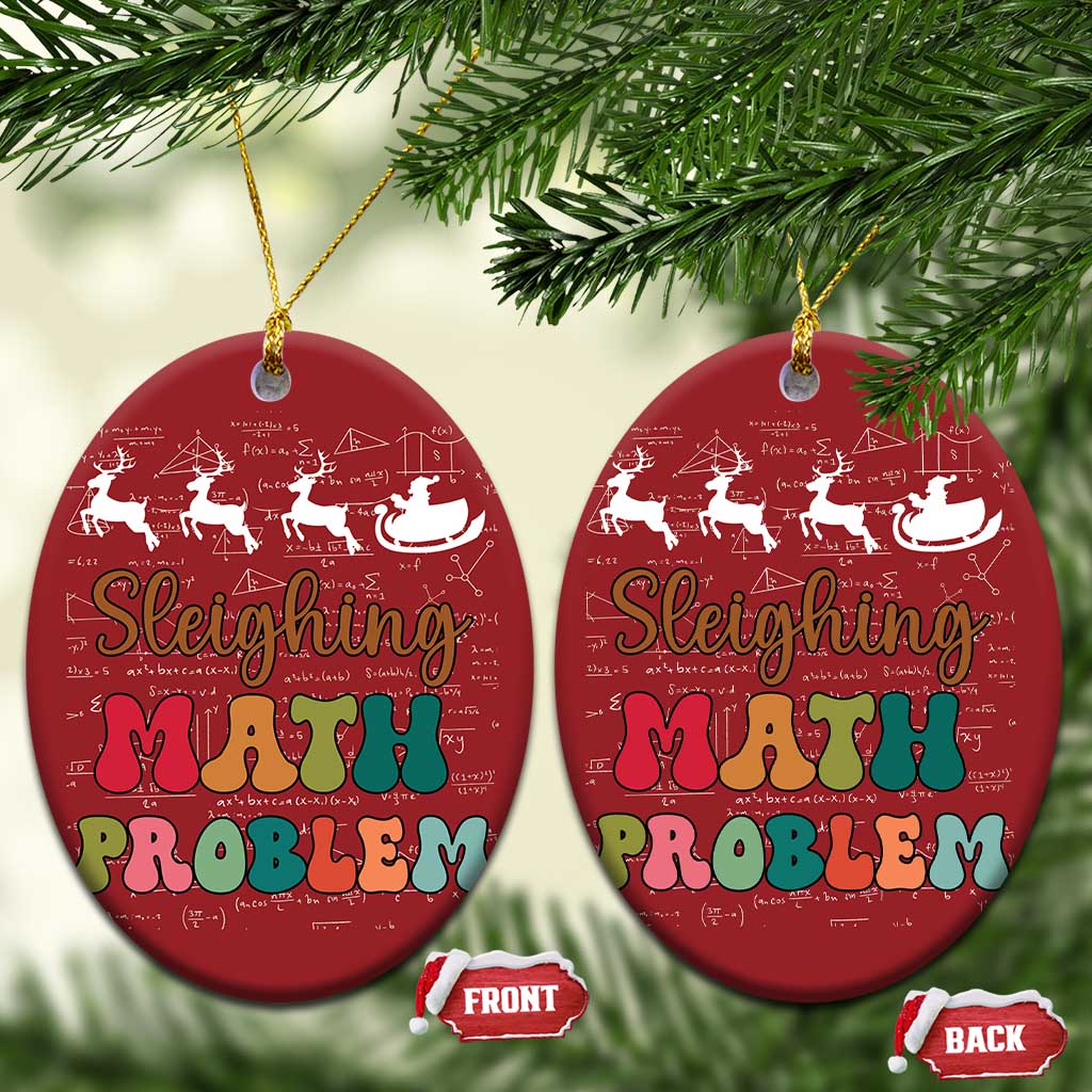 Math Teacher Christmas Ornament Sleighing Math Problem Xmas Gift TS10
