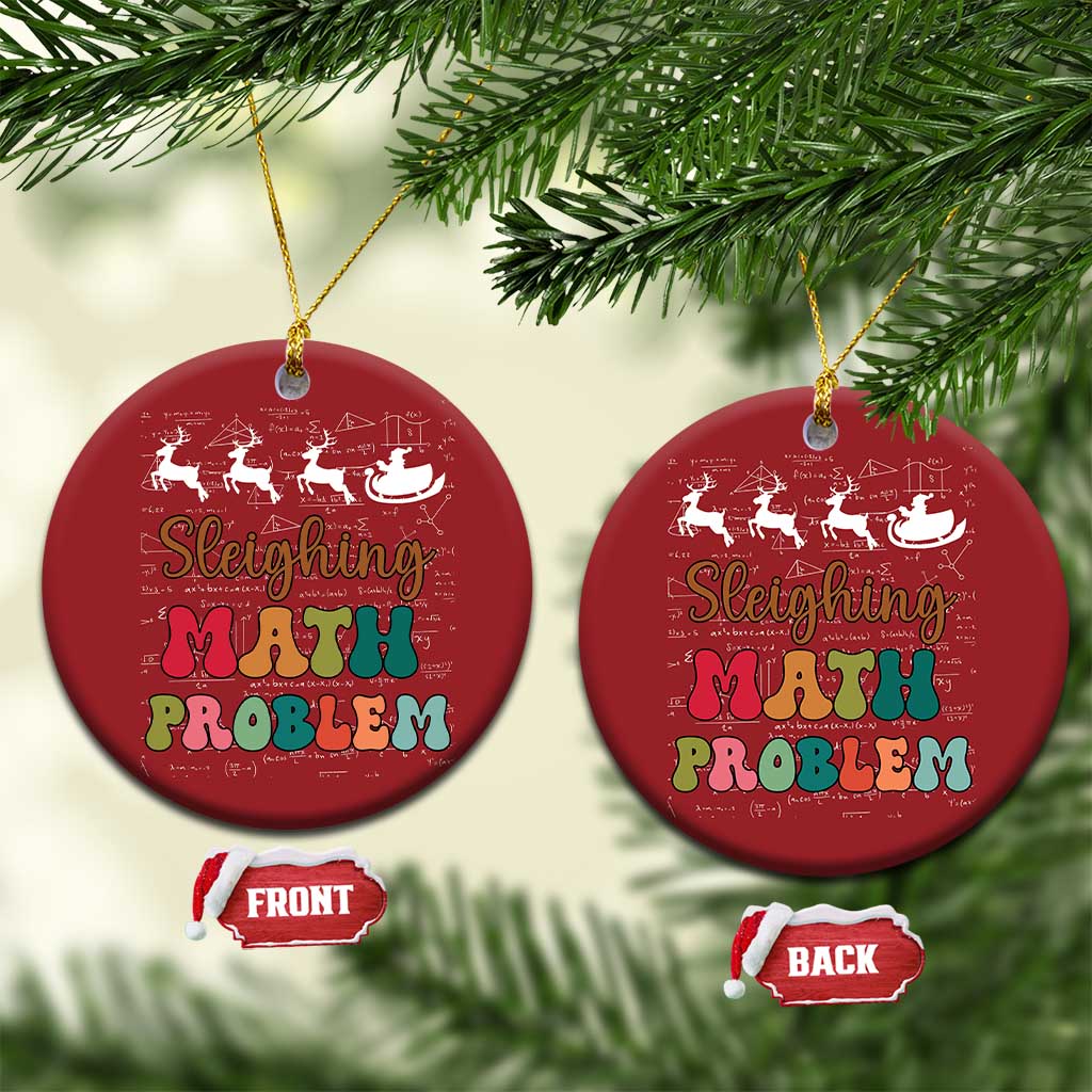 Math Teacher Christmas Ornament Sleighing Math Problem Xmas Gift TS10