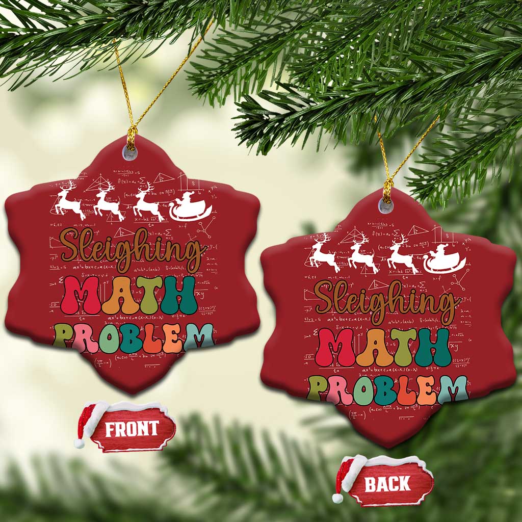 Math Teacher Christmas Ornament Sleighing Math Problem Xmas Gift TS10