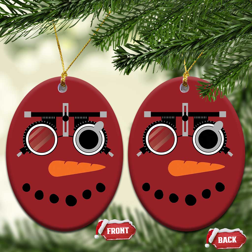 Xmas Optometry Christmas Ornament Funny Snowman Optometrist Eye Doctor Ophthalmologist TS10