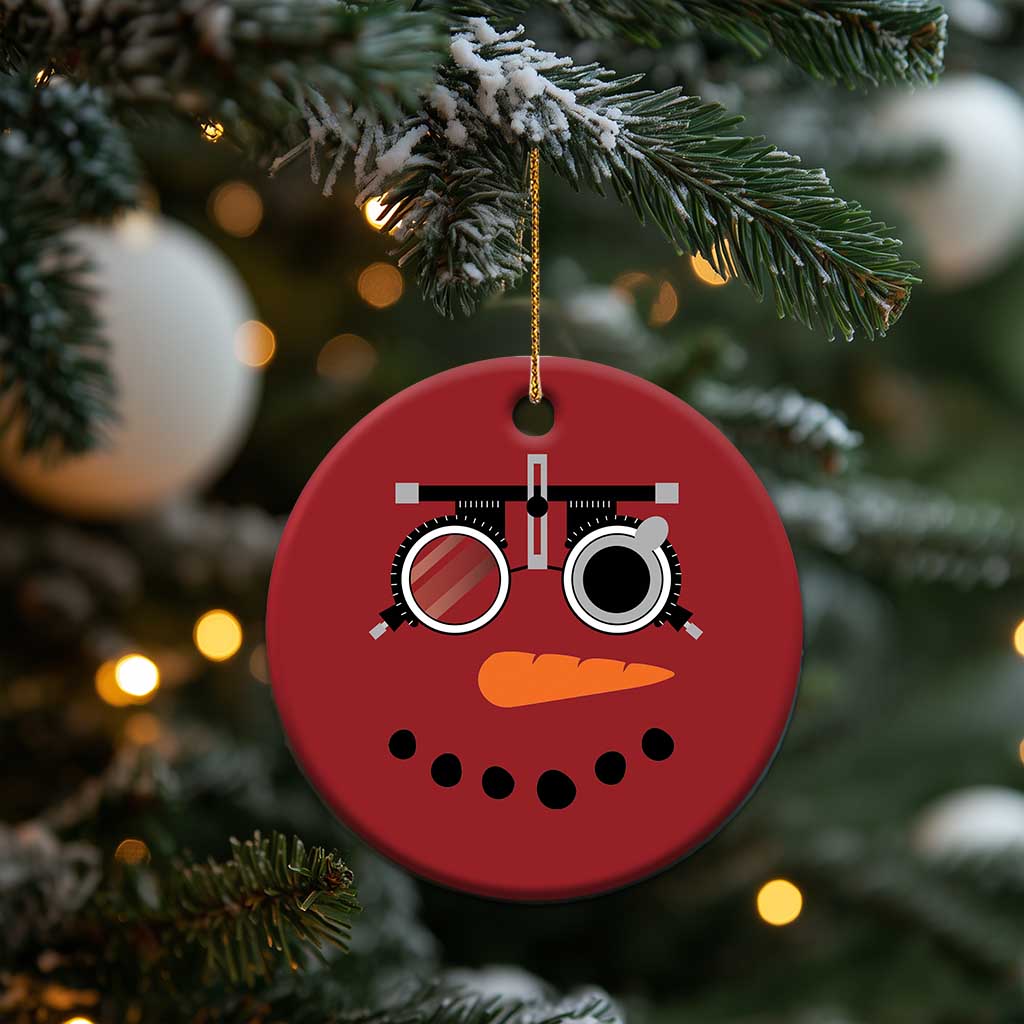 Xmas Optometry Christmas Ornament Funny Snowman Optometrist Eye Doctor Ophthalmologist TS10