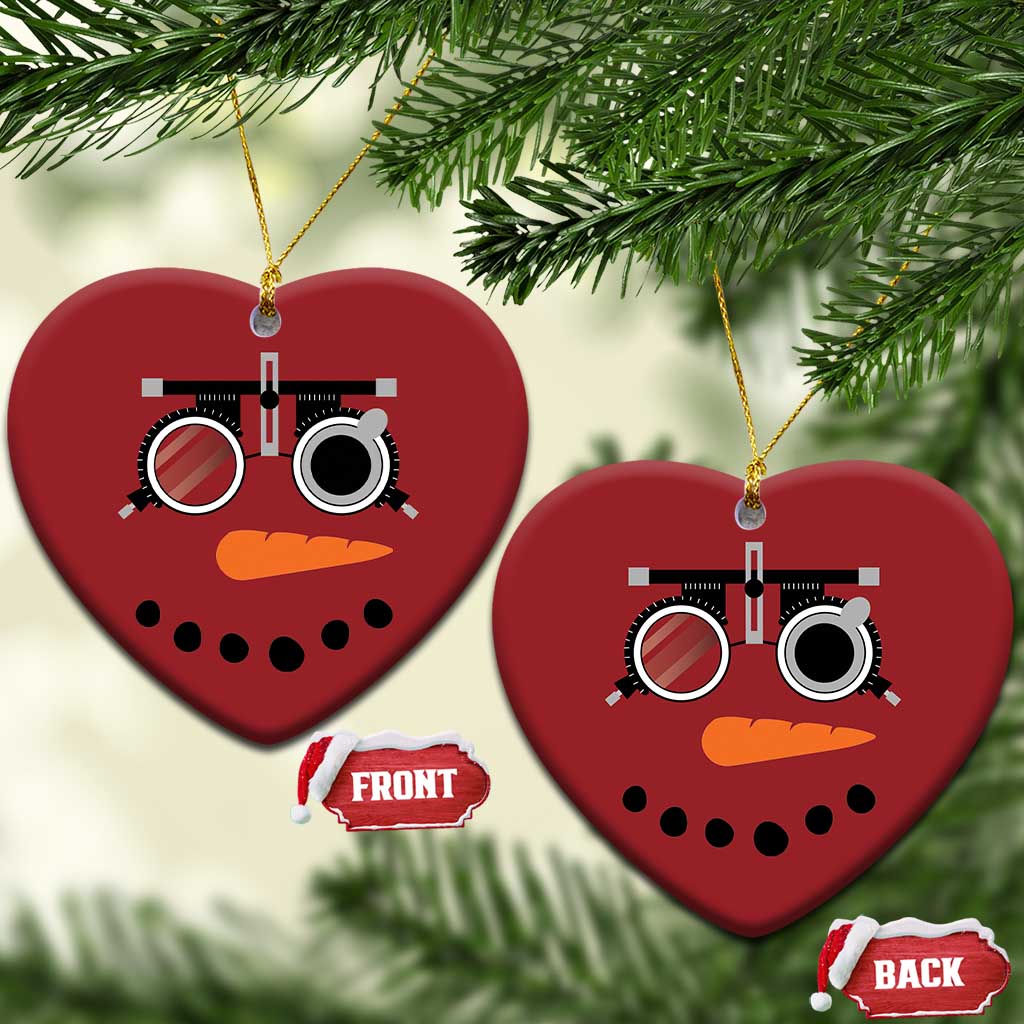 Xmas Optometry Christmas Ornament Funny Snowman Optometrist Eye Doctor Ophthalmologist TS10