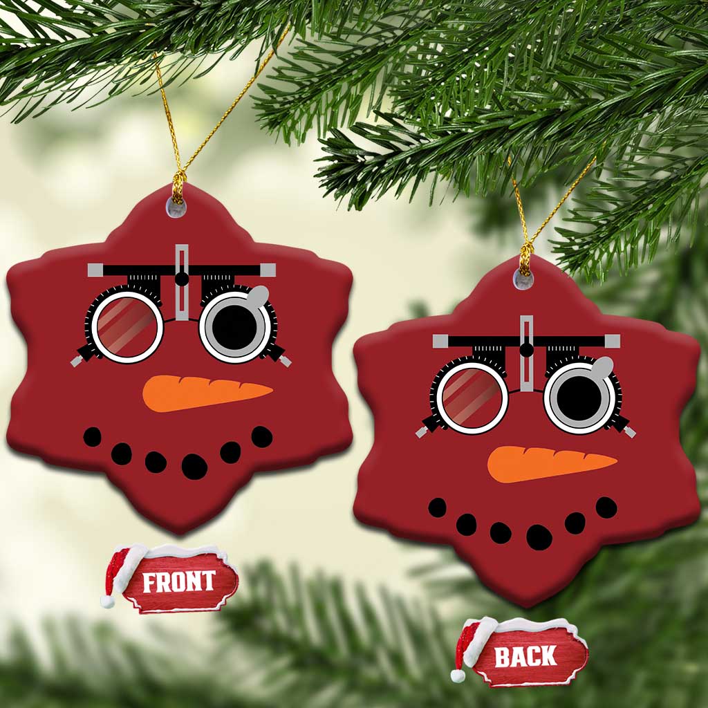 Xmas Optometry Christmas Ornament Funny Snowman Optometrist Eye Doctor Ophthalmologist TS10