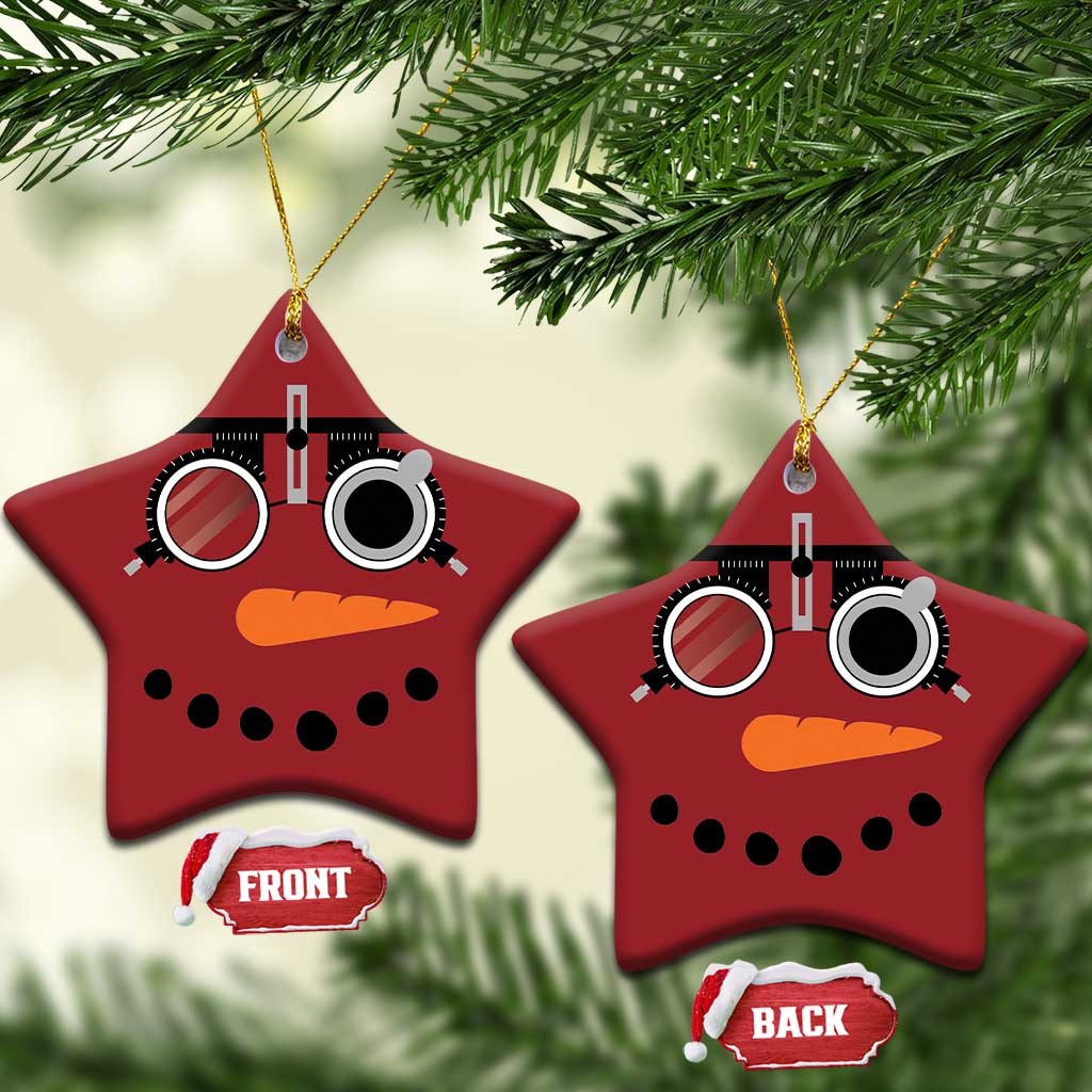 Xmas Optometry Christmas Ornament Funny Snowman Optometrist Eye Doctor Ophthalmologist TS10