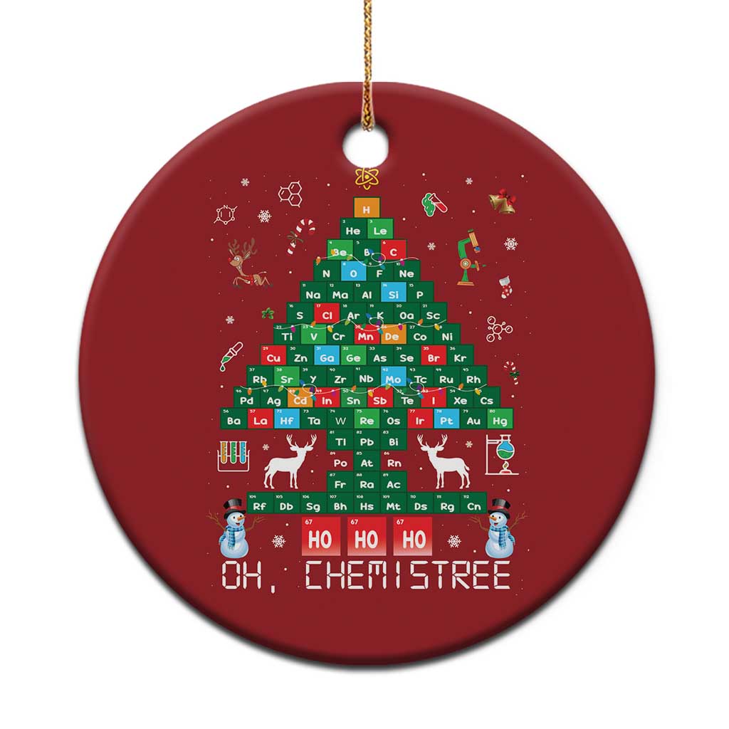 Xmas Chemistry Teacher Christmas Ornament Oh Chemistree Laboratory Lab Tech Teacher Xmas Gift TS10