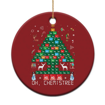 Xmas Chemistry Teacher Christmas Ornament Oh Chemistree Laboratory Lab Tech Teacher Xmas Gift TS10