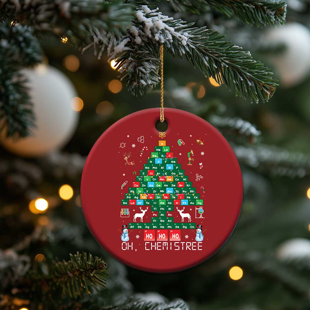 Xmas Chemistry Teacher Christmas Ornament Oh Chemistree Laboratory Lab Tech Teacher Xmas Gift TS10