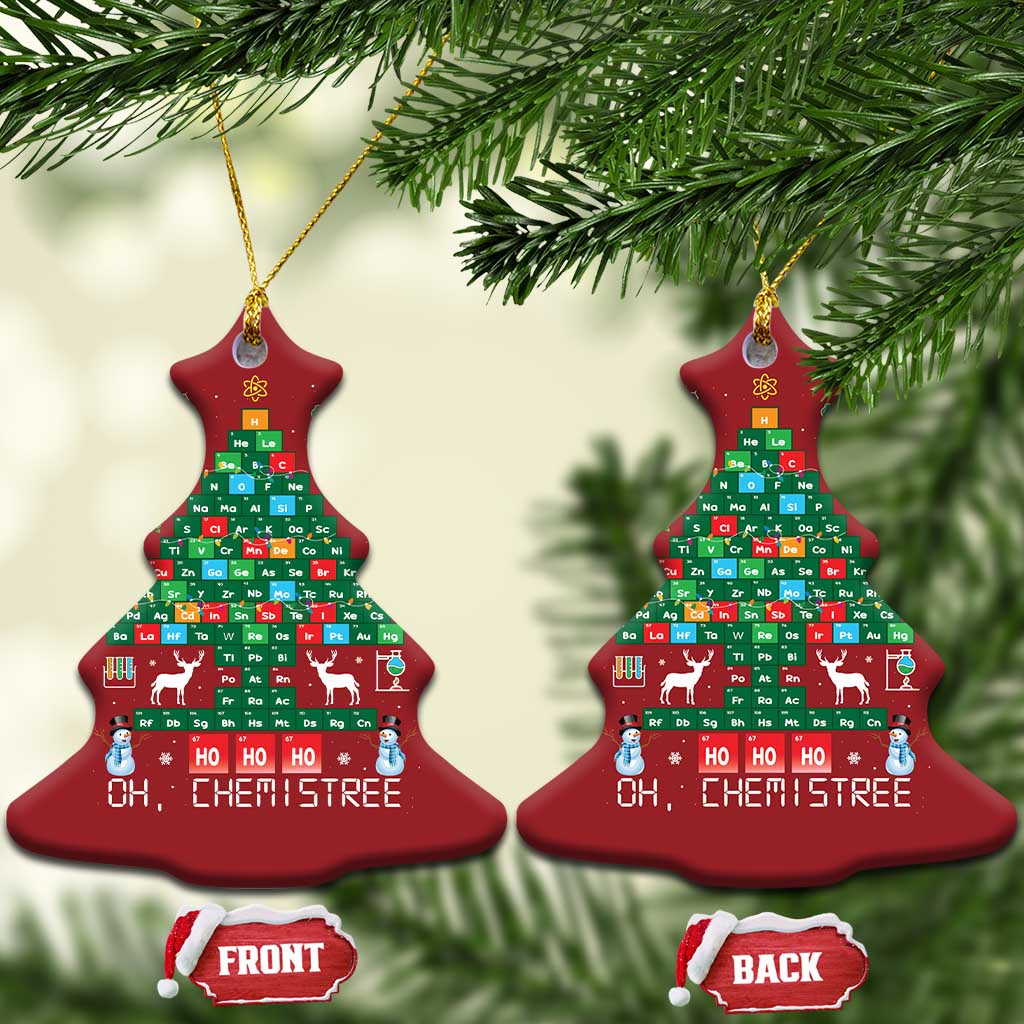 Xmas Chemistry Teacher Christmas Ornament Oh Chemistree Laboratory Lab Tech Teacher Xmas Gift TS10
