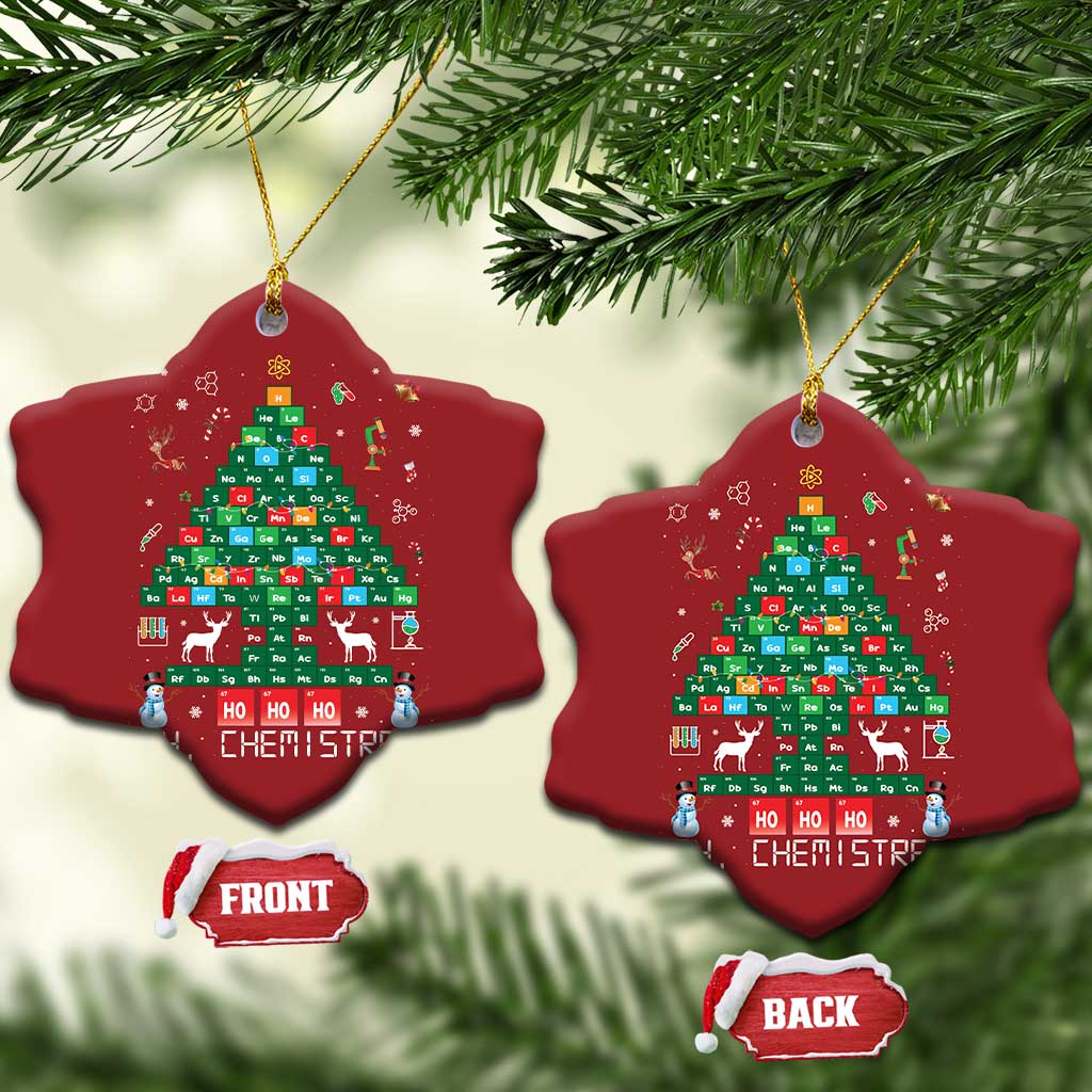Xmas Chemistry Teacher Christmas Ornament Oh Chemistree Laboratory Lab Tech Teacher Xmas Gift TS10
