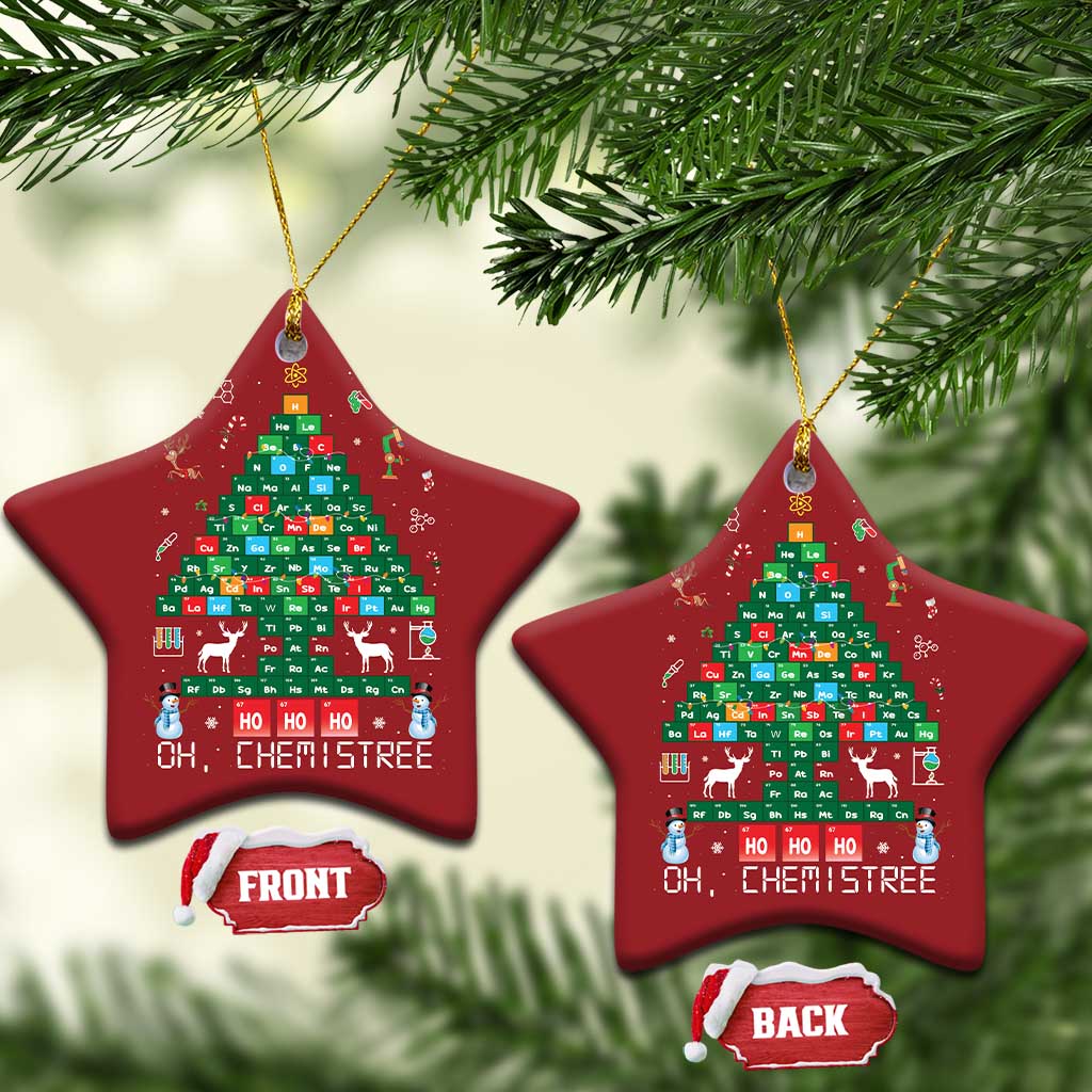 Xmas Chemistry Teacher Christmas Ornament Oh Chemistree Laboratory Lab Tech Teacher Xmas Gift TS10