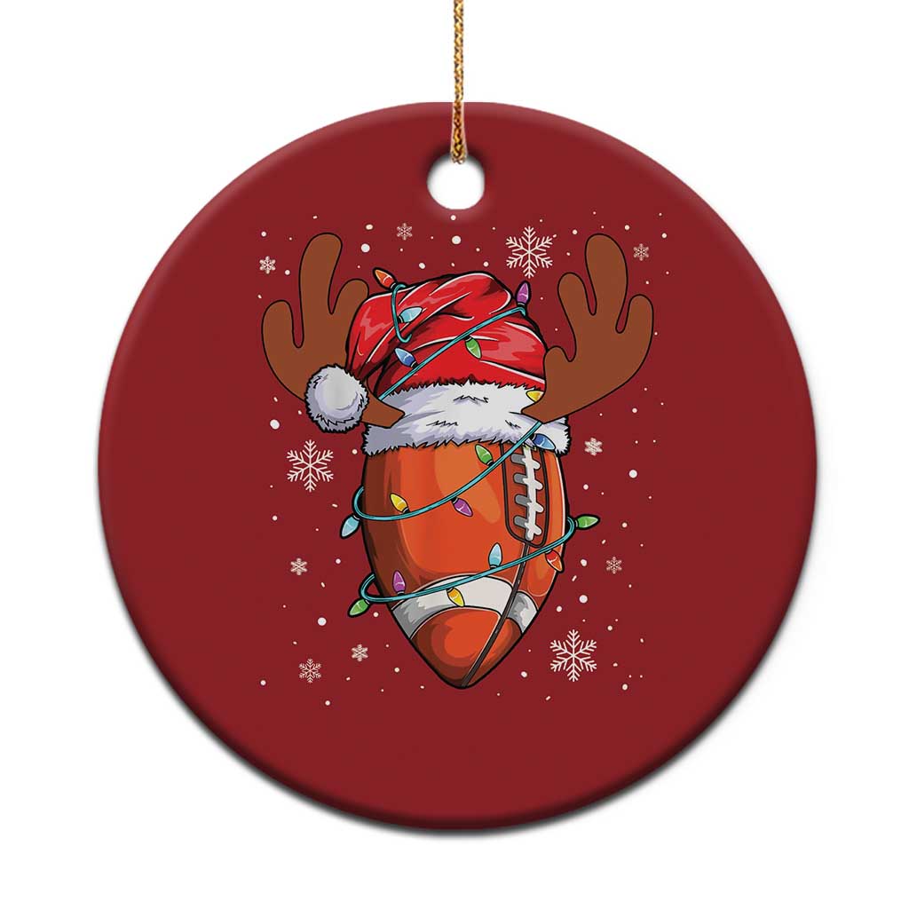 Xmas Football Christmas Ornament For Men Boys Santa Sports Player TS10