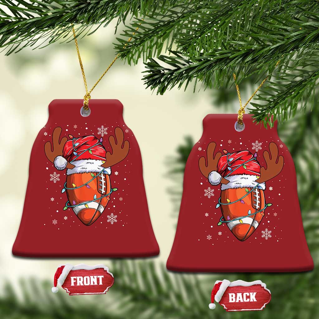 Xmas Football Christmas Ornament For Men Boys Santa Sports Player TS10