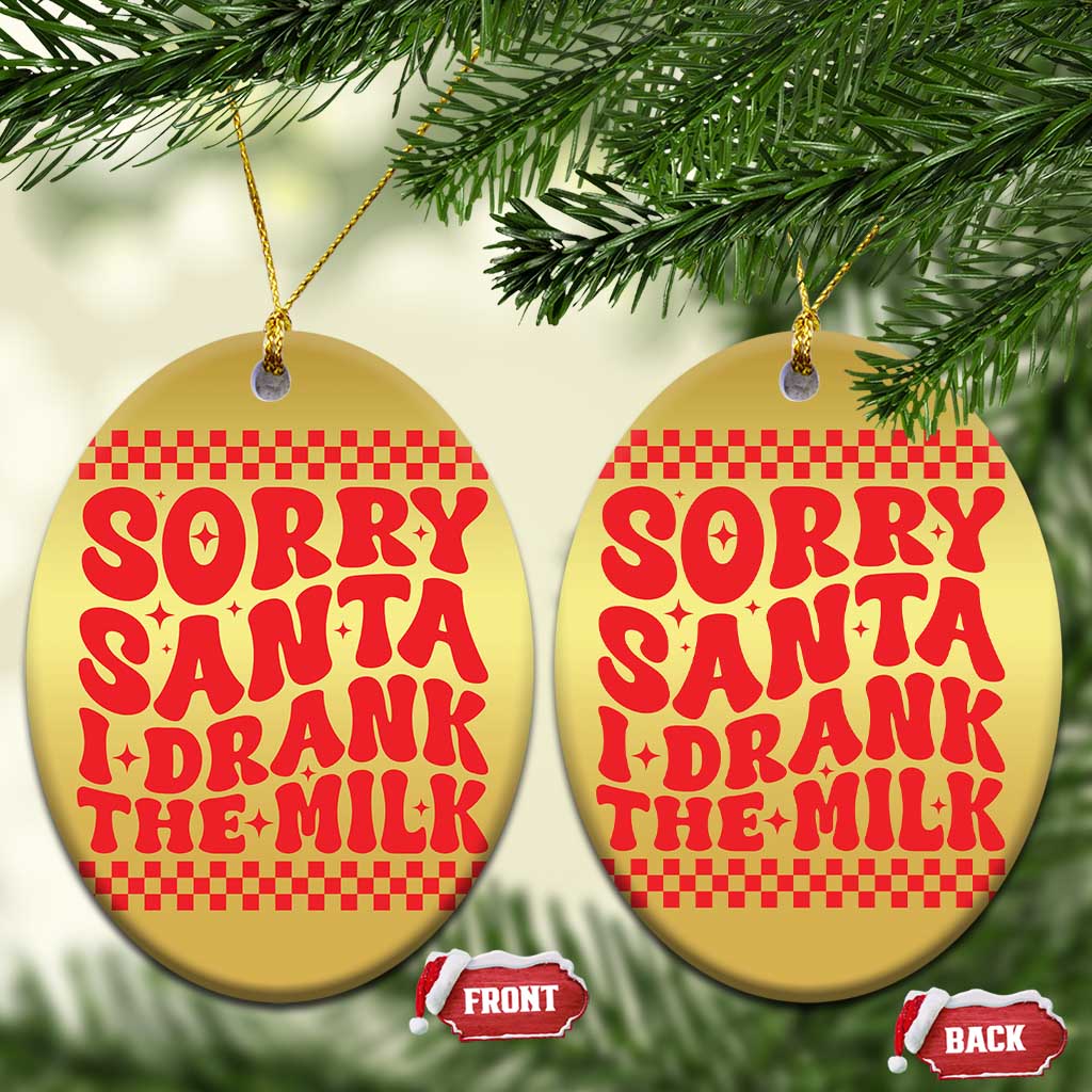 Baby Christmas Ornament Sorry Santa I Drank The Milk Groovy TS10