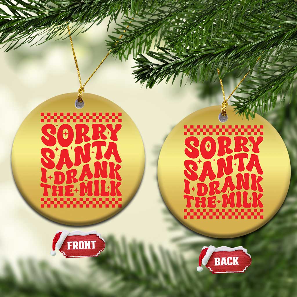Baby Christmas Ornament Sorry Santa I Drank The Milk Groovy TS10