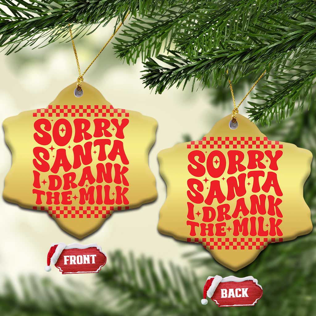 Baby Christmas Ornament Sorry Santa I Drank The Milk Groovy TS10