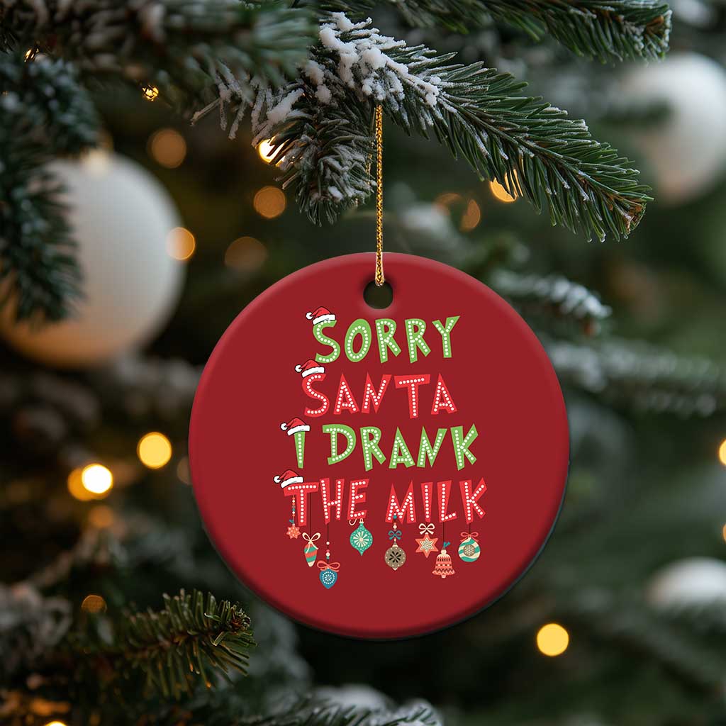 Baby Christmas Ornament Sorry Santa I Drank The Milk TS10