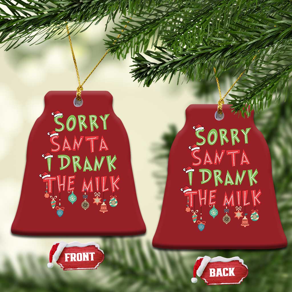Baby Christmas Ornament Sorry Santa I Drank The Milk TS10