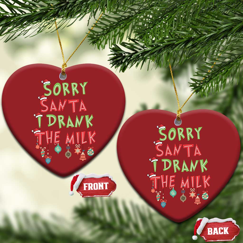 Baby Christmas Ornament Sorry Santa I Drank The Milk TS10