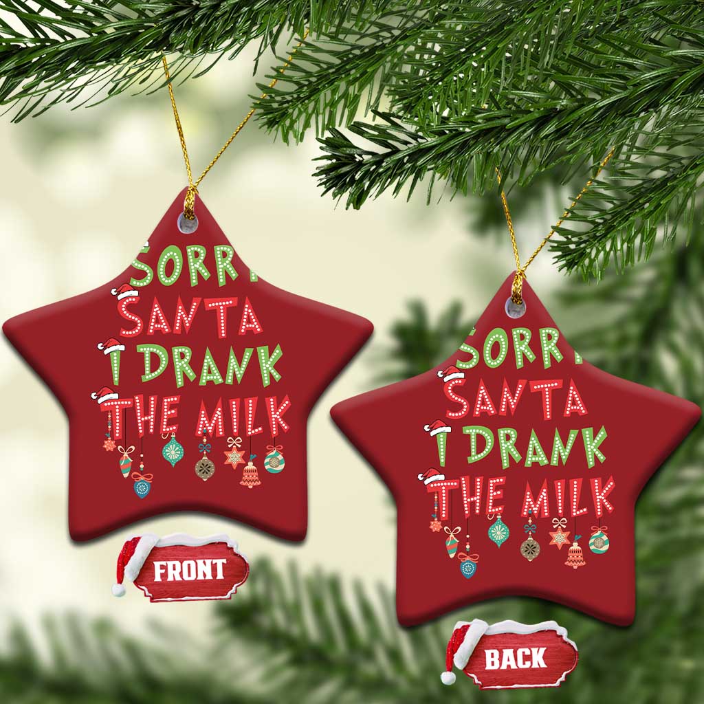 Baby Christmas Ornament Sorry Santa I Drank The Milk TS10