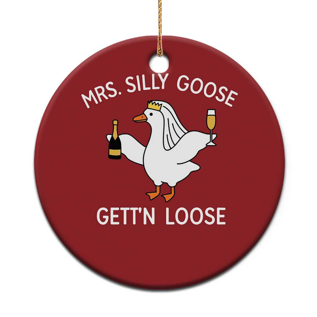 Mrs. Silly Goose Bride Christmas Ornament Funny Goose Lovers TS10