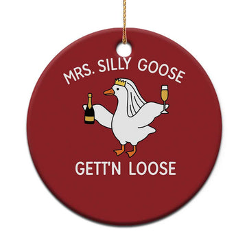Mrs. Silly Goose Bride Christmas Ornament Funny Goose Lovers TS10
