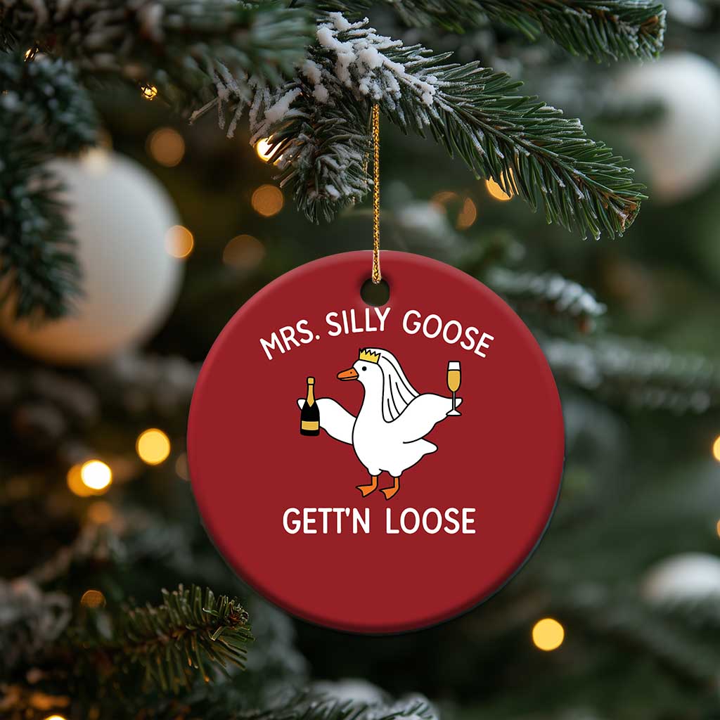 Mrs. Silly Goose Bride Christmas Ornament Funny Goose Lovers TS10