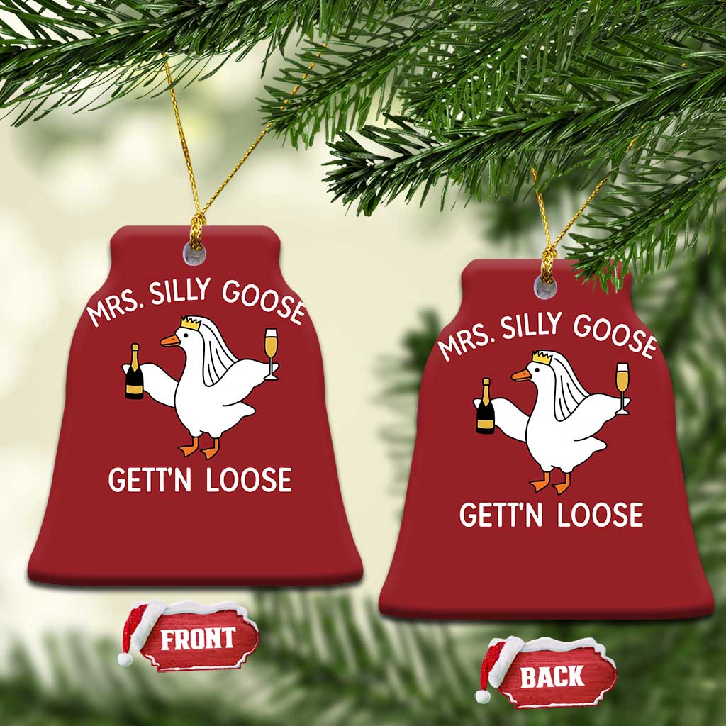 Mrs. Silly Goose Bride Christmas Ornament Funny Goose Lovers TS10