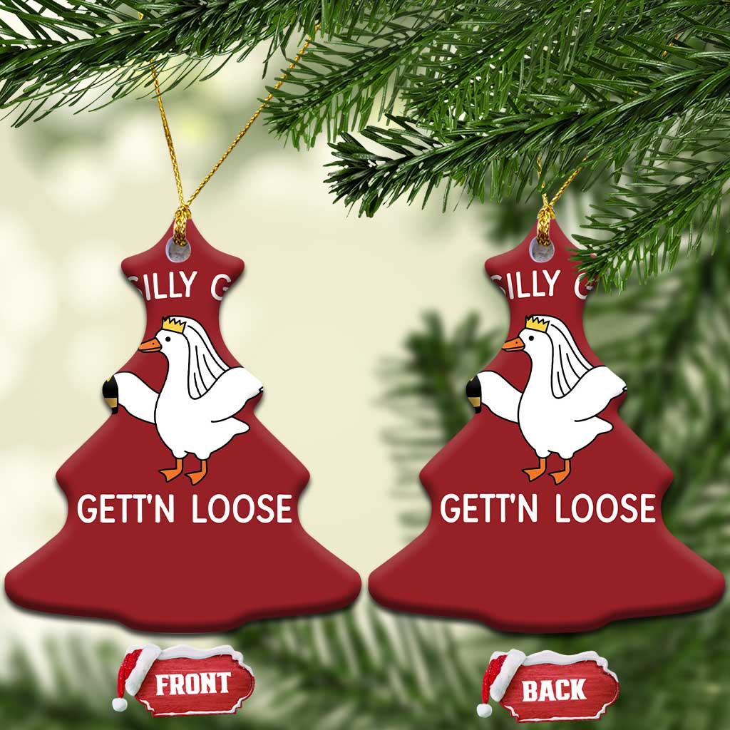 Mrs. Silly Goose Bride Christmas Ornament Funny Goose Lovers TS10