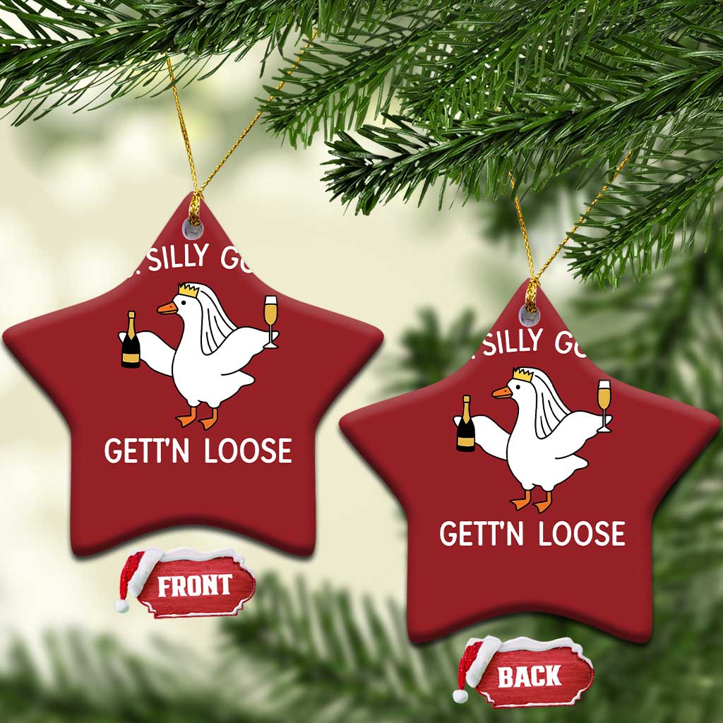 Mrs. Silly Goose Bride Christmas Ornament Funny Goose Lovers TS10