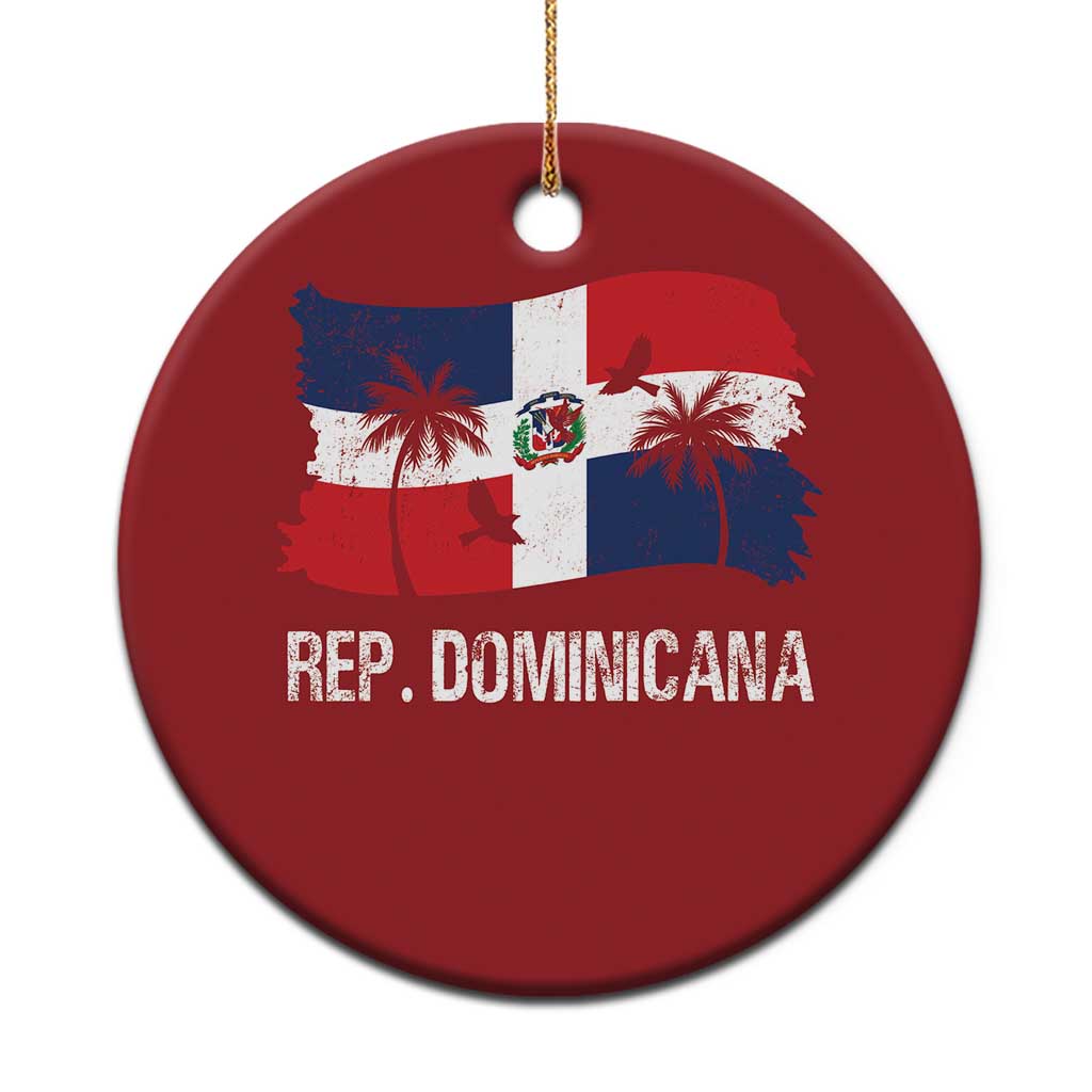 Dominican Republic Flag Christmas Ornament Island Pride Caribbean Heritage TS10