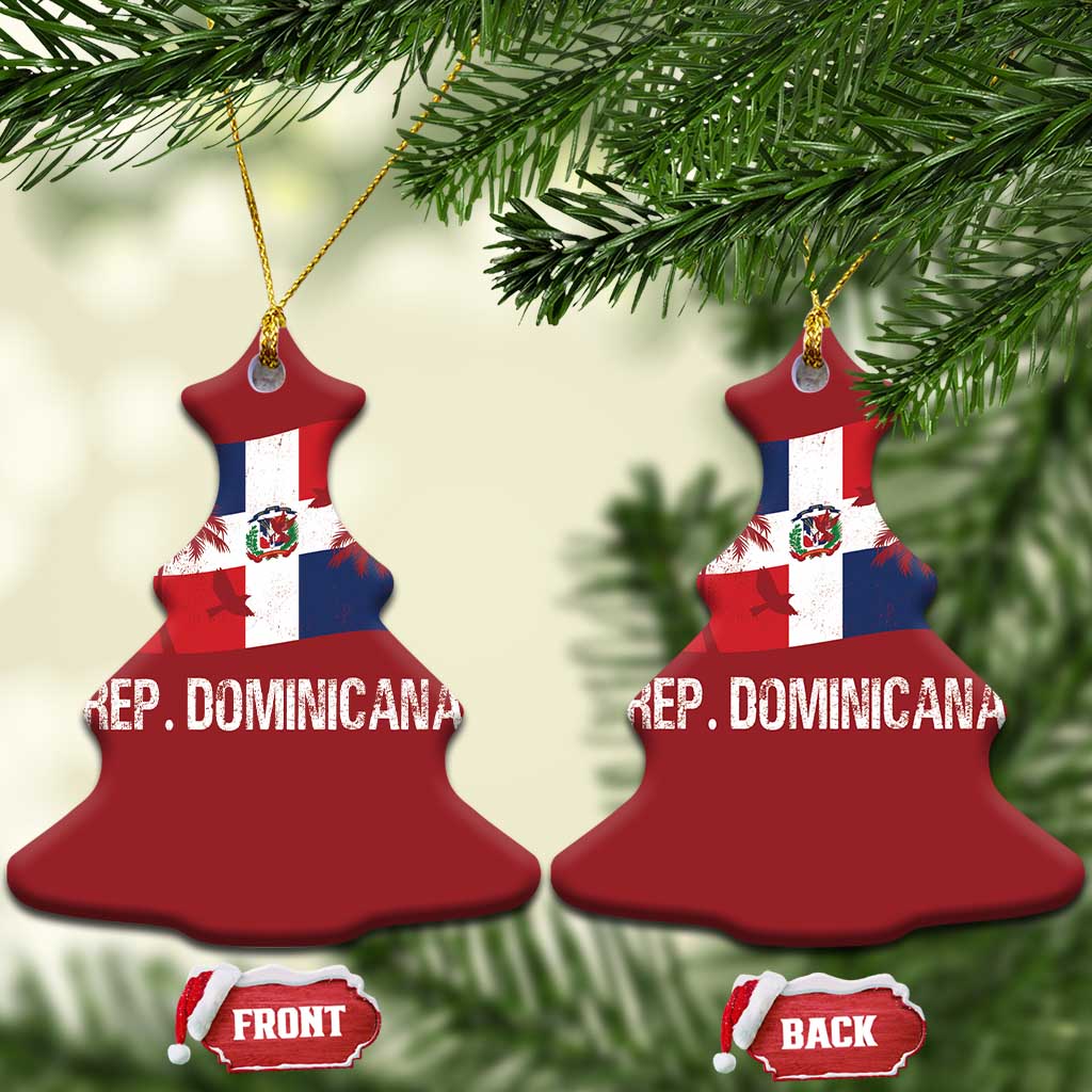 Dominican Republic Flag Christmas Ornament Island Pride Caribbean Heritage TS10