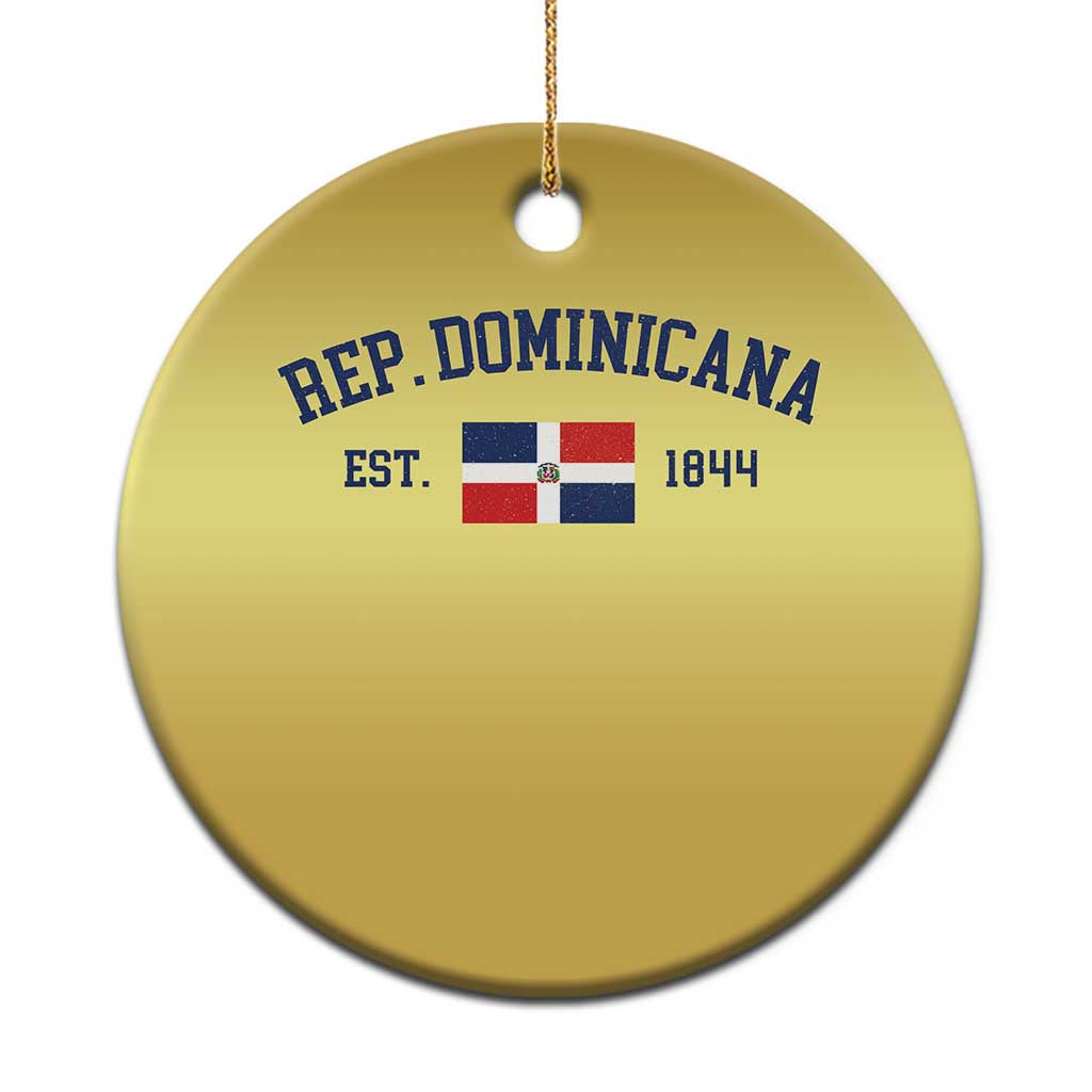 Dominican Republic Christmas Ornament Vintage Distressed Varsity Rep Dominicana Flag TS10