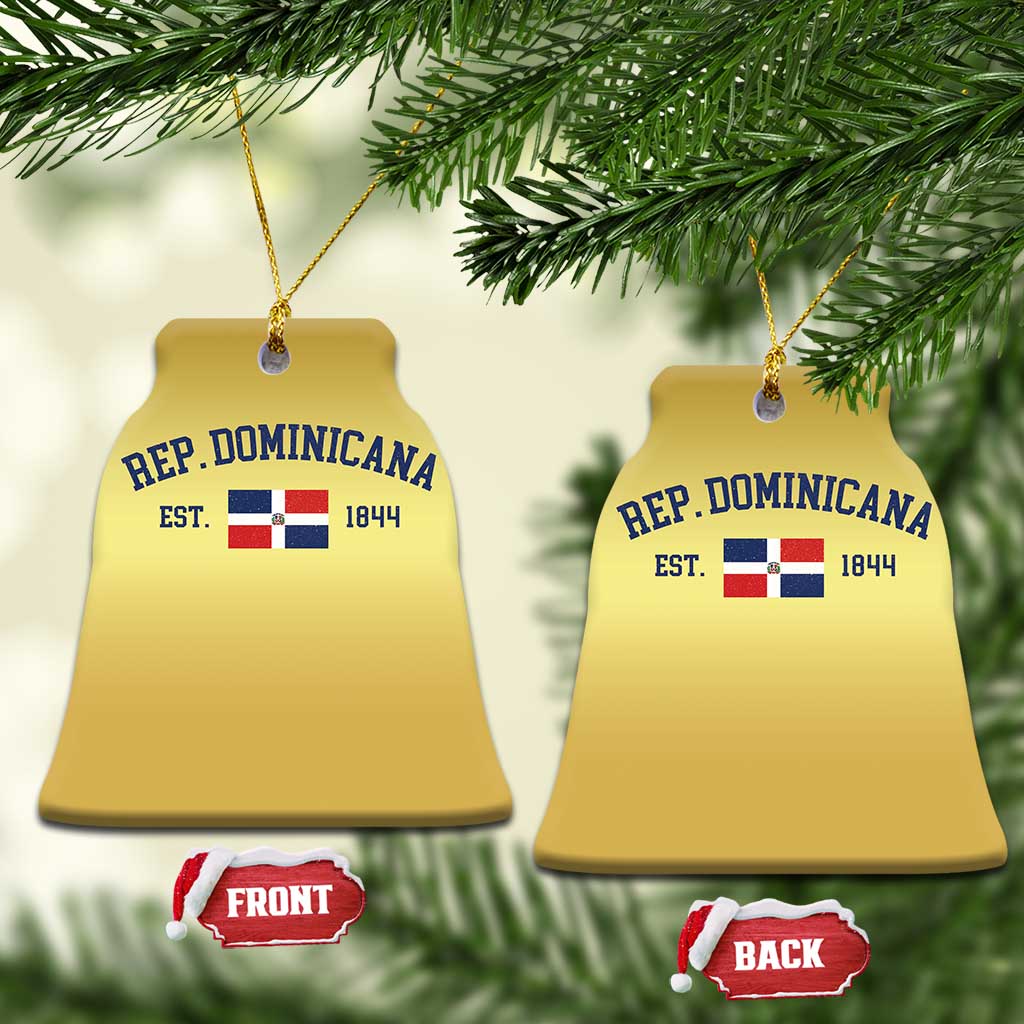 Dominican Republic Christmas Ornament Vintage Distressed Varsity Rep Dominicana Flag TS10
