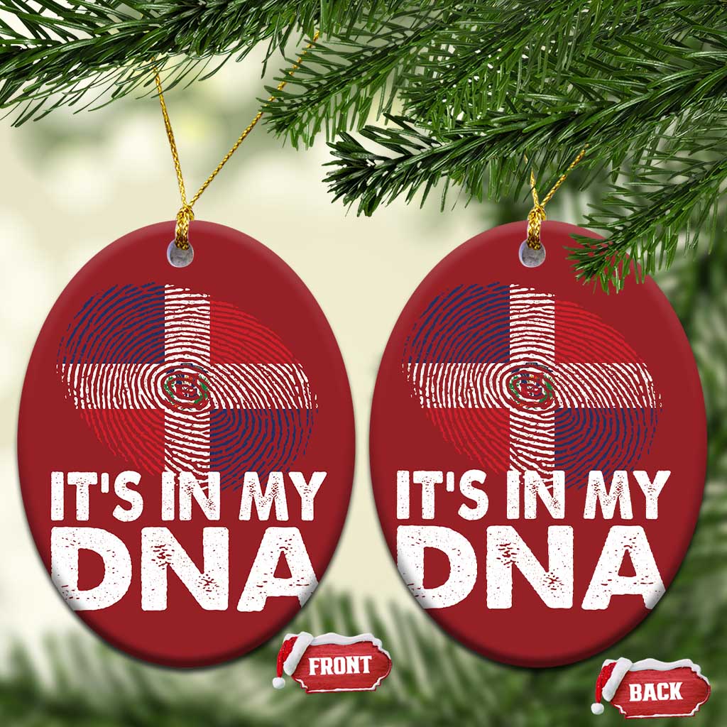It's in My DNA Dominican Flag Christmas Ornament TS10