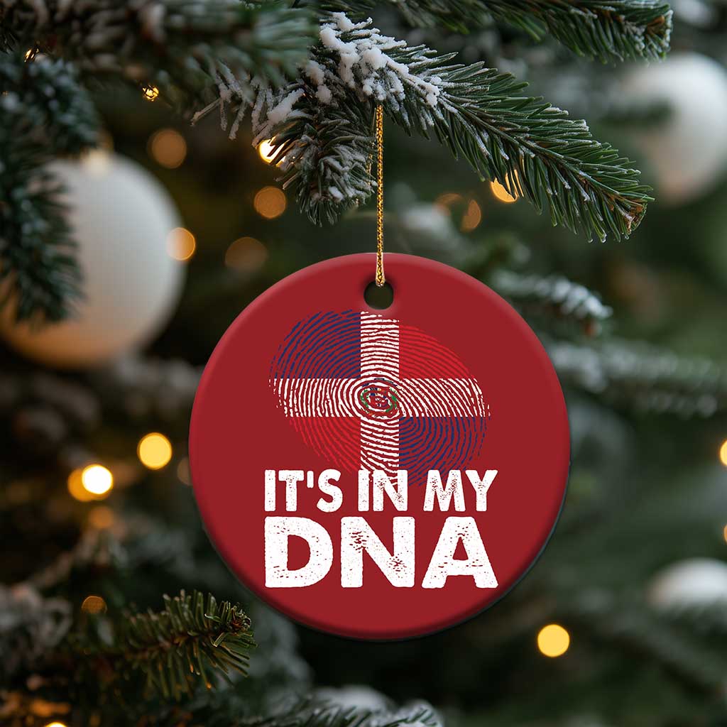 It's in My DNA Dominican Flag Christmas Ornament TS10