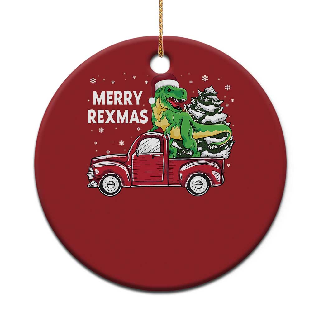 Dinosaur Christmas Tree Christmas Ornament Merry Rexmas Xmas Pet Dino Trex Red Truck Family TS10
