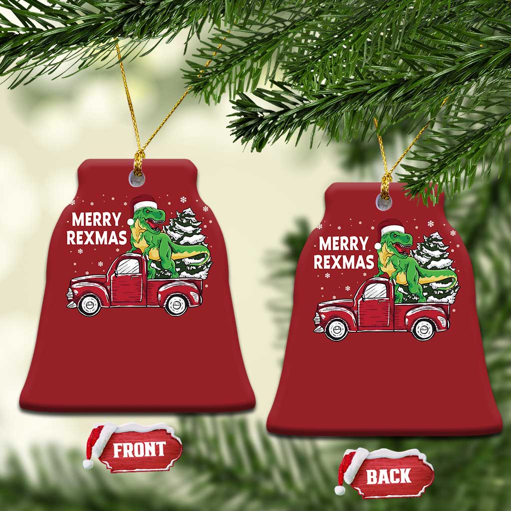 Dinosaur Christmas Tree Christmas Ornament Merry Rexmas Xmas Pet Dino Trex Red Truck Family TS10