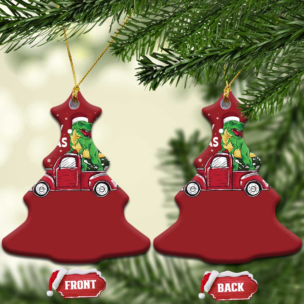 Dinosaur Christmas Tree Christmas Ornament Merry Rexmas Xmas Pet Dino Trex Red Truck Family TS10