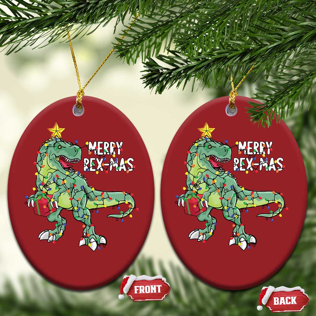 Dinosaur Xmas Tree Rex Christmas Ornament Merry Rex-Mas Xmas Pet Dino Trex TS10